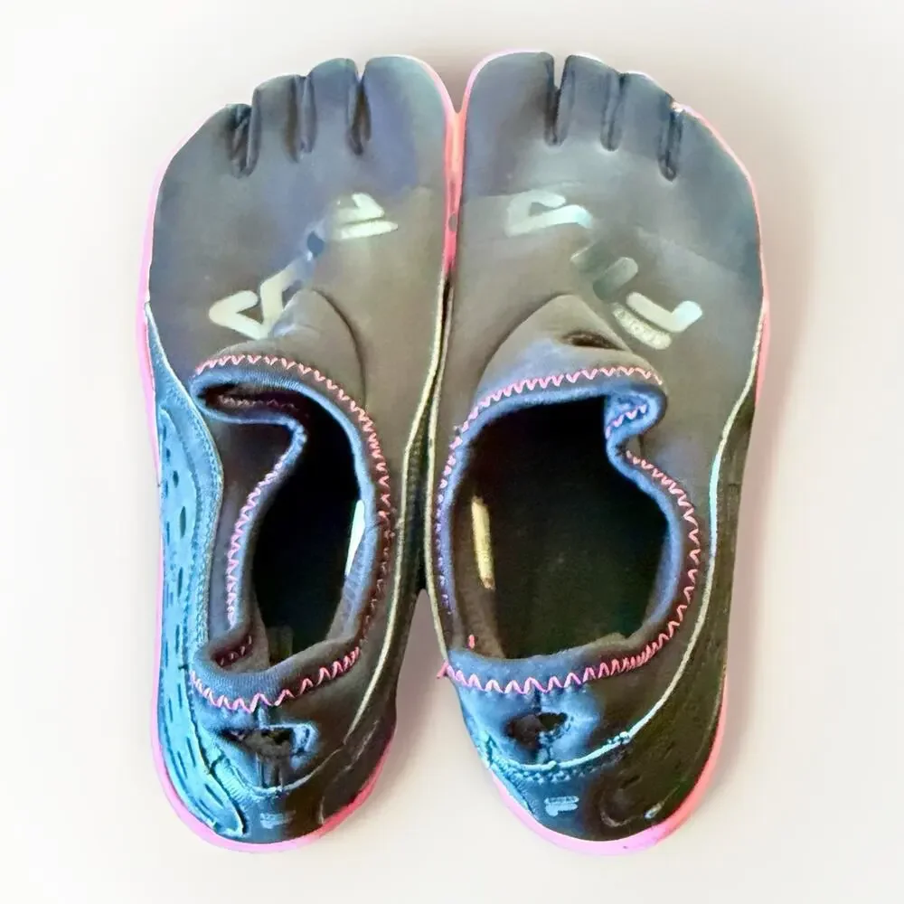 Fila Skele-Toes Shoes Women’s Size 11 Black Pink Toe water‎ Barefoot